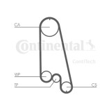Kit distributie + pompa apa Contitech CT874WP1, CONTINENTAL CTAM
