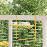 vidaXL Masă Suspendată pentru Balcon Muștar 60 x 39 x 65 cm Oțel