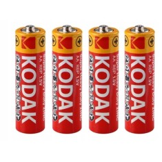 Set 4 baterii Kodak AA, Super Heavy, 1.5v - Rosu