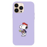 Husa compatibila cu Apple iPhone 15 Pro Max, Viceversa, model Snoopy the French , Silicon, TPU, Transparent, Carcasa
