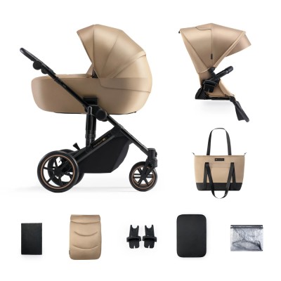 Carucior 2 In 1 Kinderkraft Prime 2, Sandrose Beige foto