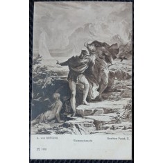Carte Postala, A. von Freling-Goethes Faust, X, Walpurgisnacht, 1918