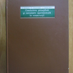 O. Barsan - Conducere stiintifica si cercetare operationala in constructii