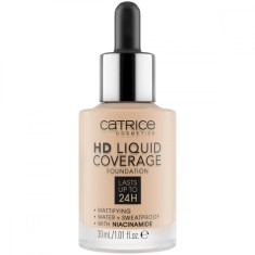 Fond de ten HD Liquid Coverage Foundation 010 - Light Beige, 30ml, Catrice