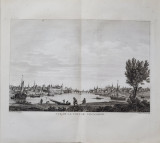 VUE DE LA VILLE DE NOVGOROD , GRAVURA PE METAL , DUPA UN DESEN DE LESPINASSE , CCA. 1700