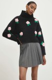 Answear.LAB pulover din amestec de l&acirc;nă culoarea negru, light, cu turtleneck