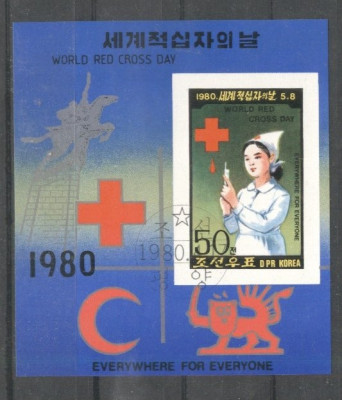 Korea 1980 Red Cross, imperf. sheet, used T.312 foto