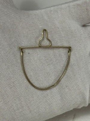 AC DE CRAVATA AUR 14K - Cu lant - Vintage - Doar 310 lei/gr. ! foto