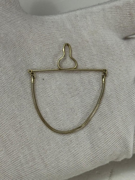 AC DE CRAVATA AUR 14K - Cu lant - Vintage - Doar 310 lei/gr. !