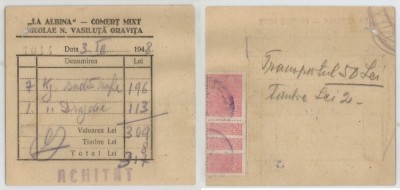 Romania, &amp;quot;La Albina&amp;quot; - Comert Mixt Nicolae A. Vasiluta, Oravita, 1948 foto