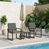 vidaXL Set de Mobilier pentru Exterior 3 pcs Gri și gri &icirc;nchis 42025332