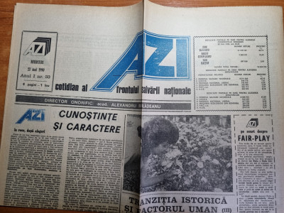 ziarul AZI 23 mai 1990 foto