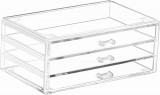 Containere acrilice transparente pentru organizarea 4 sertare Stivuitor Baie O, Oem