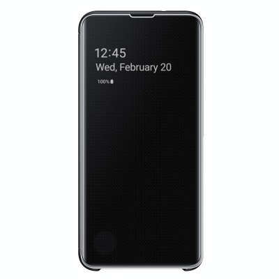 Husa Plastic Samsung Galaxy S10e G970, Clear view, Neagra EF-ZG970CBEGWW foto