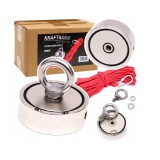 Magnet neodim tip oala pentru ridicare, cu carlig inelar rotativ, capacitate 180 Kg, Kraft