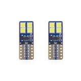 Cumpara ieftin Set becuri auto cu LED CANBUS compatibil T10e W5W 8 SMD Alb 12/24V, destinat competitiilor auto sau off-road