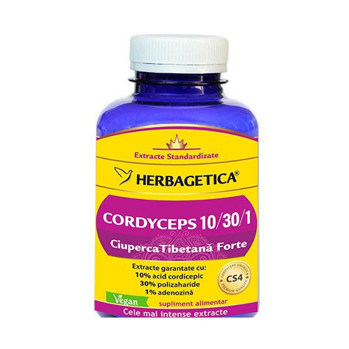 Cordyceps Ciuperca Tibetana Forte Herbagetica 120cps