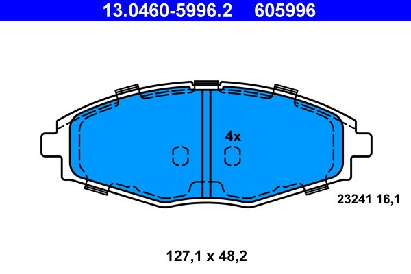 ATE 13.0460-5996.2 set placute frana,frana disc