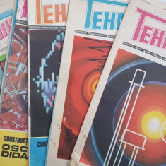 12 reviste Tehnium anii 1970-1975, constructii amatori, 24 pagini fiecare