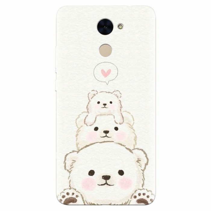 Husa silicon pentru Huawei Enjoy 7 Plus, Bear Family