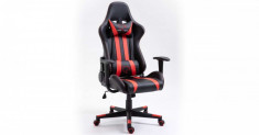 Scaun Dark Gamer cu perna pentru gat ?i talie #black-red foto