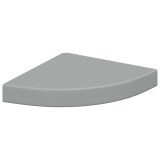 Raft de colt suspendat, gri, 25x25x3,8 cm, MDF
