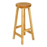 Cumpara ieftin Scaun de bar din lemn Vistran culoare lemn natural D28x70cm