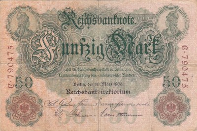 GERMANIA 50 marci 1906 VF!!! foto