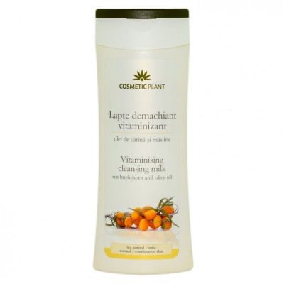 Lapte demachiant vitaminizant cu ulei catina si masline 200ml cosmetic plant foto