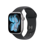 Apple Watch Series 11 GPS + Cellular 42mm Space Grey Aluminium Case with Black Sport Band - S M