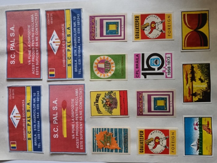 superba colectie cutii chibrituri PAL Braila , REPUBLICA SOCIALISTA ROMANIA , stare exceptionala
