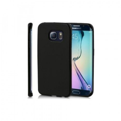 Husa protectie antisoc pentru Samsung Galaxy S6 Edge Black Fine Touch