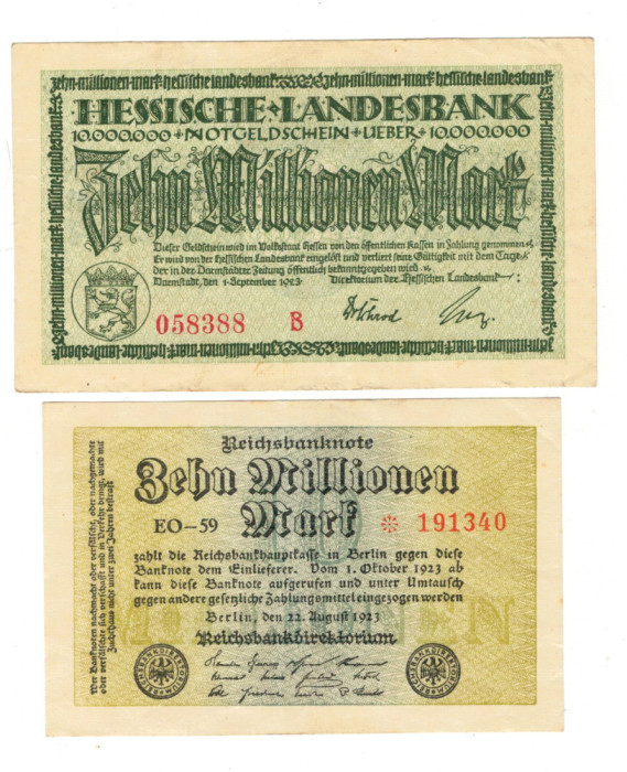 Bancnote de colectie Germania -1923