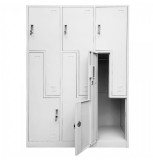 Vestiar metalic cu 6 usi Z (3x2) 1200x500x1800 mm (LxlxH), Asamblat, PLUS