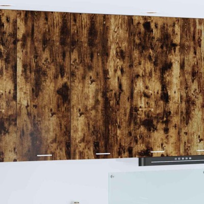 vidaXL Dulap suspendat Riga Stejar Sonoma și Alb 50 x 31 x 100 cm 884350 foto