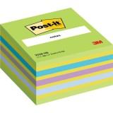 Cumpara ieftin Cub notite adezive Post-it Lollipop culori neon 76 mm x 76mm 450 file/bucata Notite adezive Cub 3M Post-it Lolipop 450 file culori neon