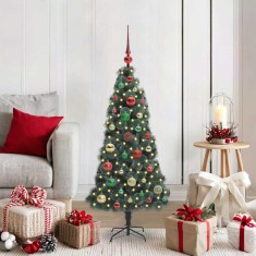 vidaXL Brad de Crăciun artificial, pre-luminat, cu set de mingi 120 cm 3396149