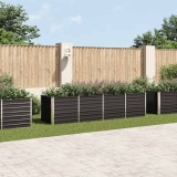 Strat &icirc;nălțat de grădină antracit 320x80x77 cm oțel galvanizat