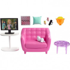 Set Barbie By Mattel Estate Mobila Sufragerie Cu Accesorii Fxg36 foto