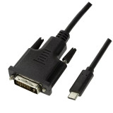 Cumpara ieftin CABLU video LOGILINK adaptor USB 3.1 Type-C (T) la DVI-D DL (T) 1.8m rezolutie maxima Full HD (1920 x 1080) la 60 Hz negru &amp;quot;UA0331&amp;quot;