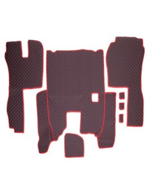 Set Covorase Piele Ecologica Truck Umbrella Pentru Scania Seria R 380-420 2005-2016,Cutie Manuala, Negru foto
