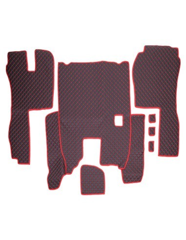 Set Covorase Piele Ecologica Truck Umbrella Pentru Scania Seria R 380-420 2005-2016,Cutie Manuala, Negru