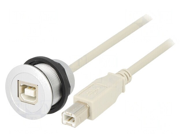 Soclu USB 22mm argintie IP20