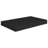 Raft de perete suspendat, negru, 40x23x3,8 cm, MDF