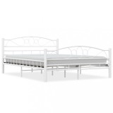 Cumpara ieftin Cadru de pat, alb, 140 x 200 cm, metal