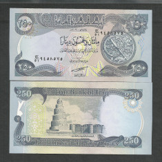 IRAK IRAQ 250 DINARI DINARS 2003 UNC [1] P- 91 a , necirculata