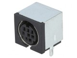 Soclu DIN Mini Mamă 8 PIN Ecranat THT