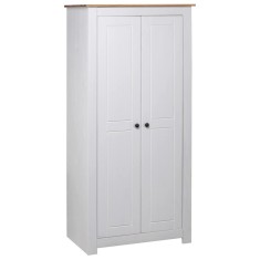 vidaXL Șifonier, alb, 80 x 50 x 171,5 cm, lemn masiv pin gama Panama