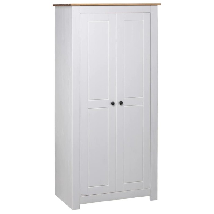 vidaXL Șifonier, alb, 80 x 50 x 171,5 cm, lemn masiv pin gama Panama 282666