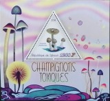 Ciuperci - Djibouti 2014 - Coliță Triunghiulară Champignons Toxiques CP1_II